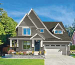 Exterior Color Combination Graphic - Jamestown 145, Super White 100, Thomas Point 148