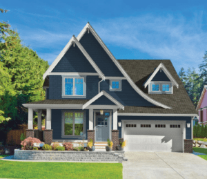 Exterior Color Combination Graphic - Thomas Point 148, Foggy Bottom 490, Ballenger Blue 484