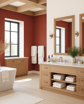 Color of the Year 2026 Dark Marmalade 1040 Bathroom