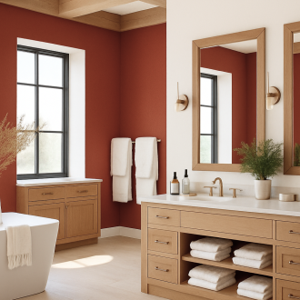 Color of the Year 2026 Dark Marmalade 1040 Bathroom