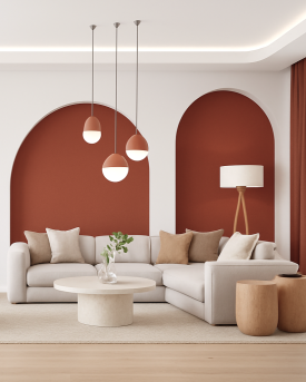 Color of the Year 2026 Dark Marmalade 1040 Living Room