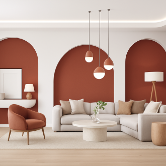 Color of the Year 2026 Dark Marmalade 1040 Living Room