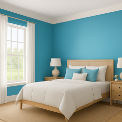Bay Plate Blue Bedroom Example