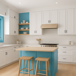 Bay Plate Blue Kitchen Example