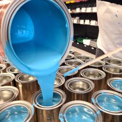 Bay Plate Blue Pouring Samples