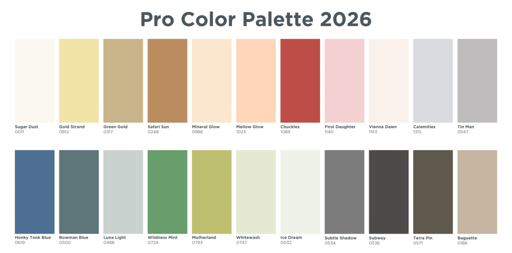 Color Guild's Pro Color Palette 2026